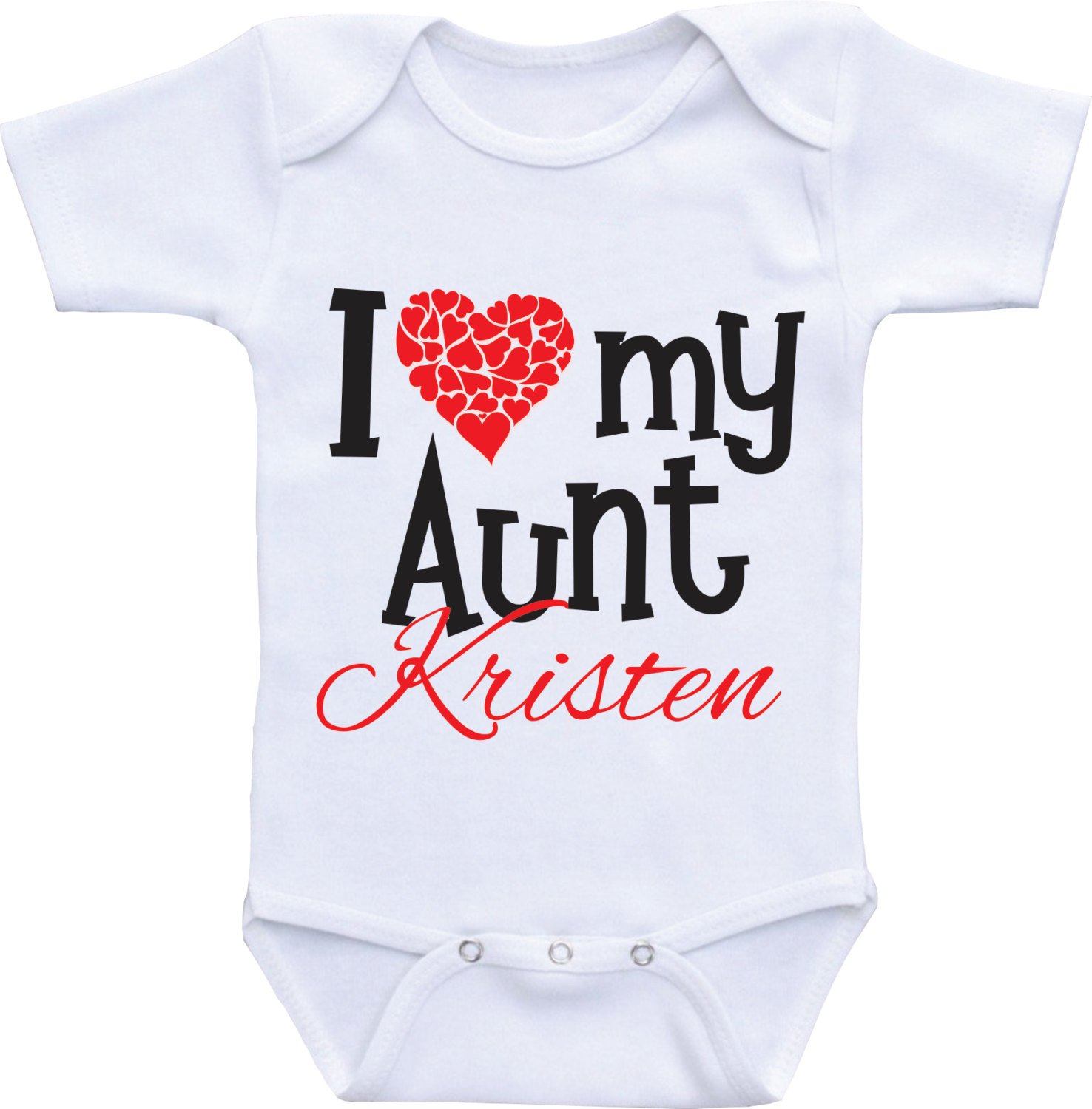 Personalized I Love My Aunt Onesies Aunt and Niece Onsie Aunt and Nephew Baby Onesie Aunt Baby Clothes