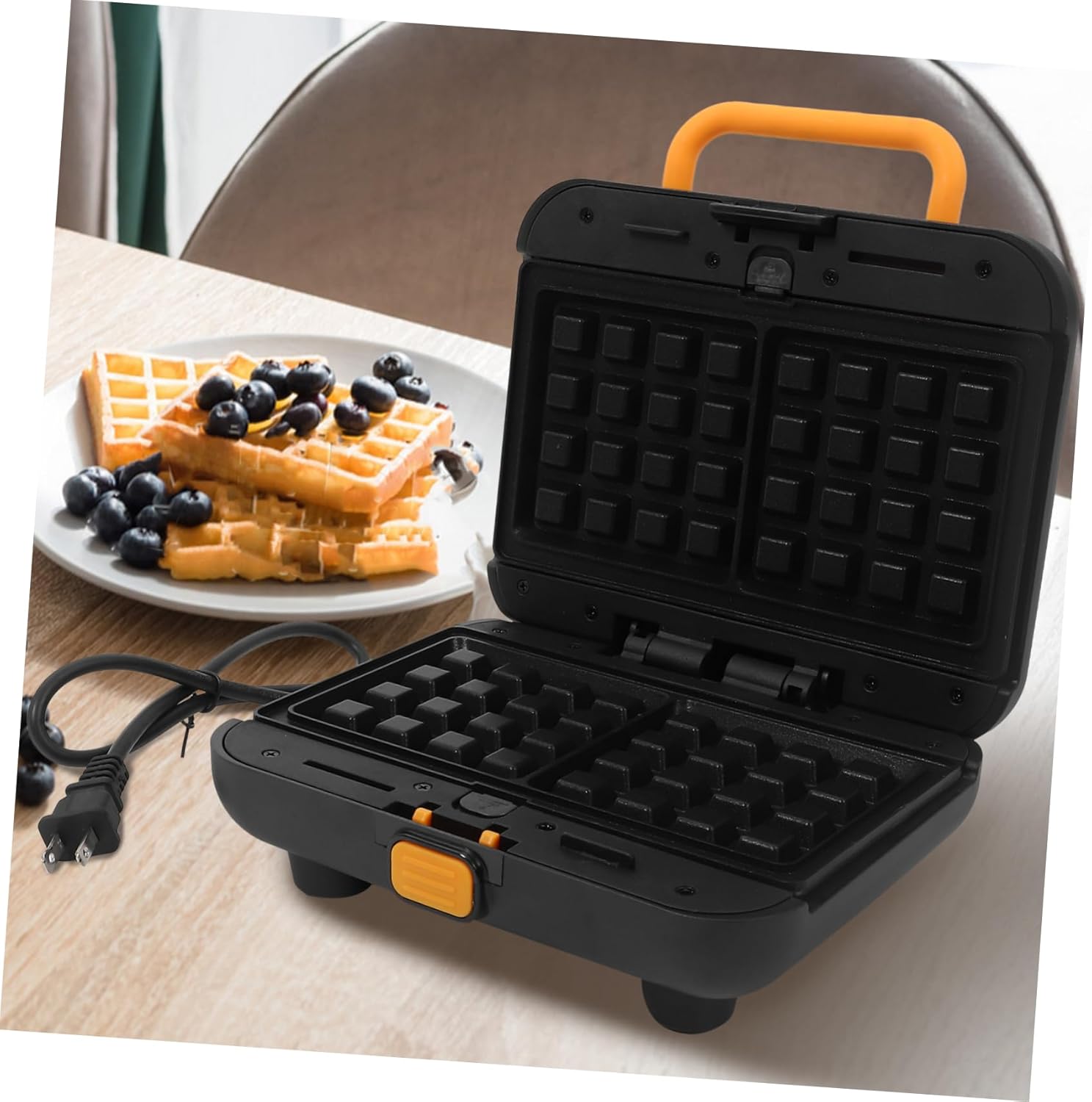 1Set Maker Machine Compact Multi Purpose with Non Slip Design for Home Use Bake Waffles Sandwiches More US Plug
