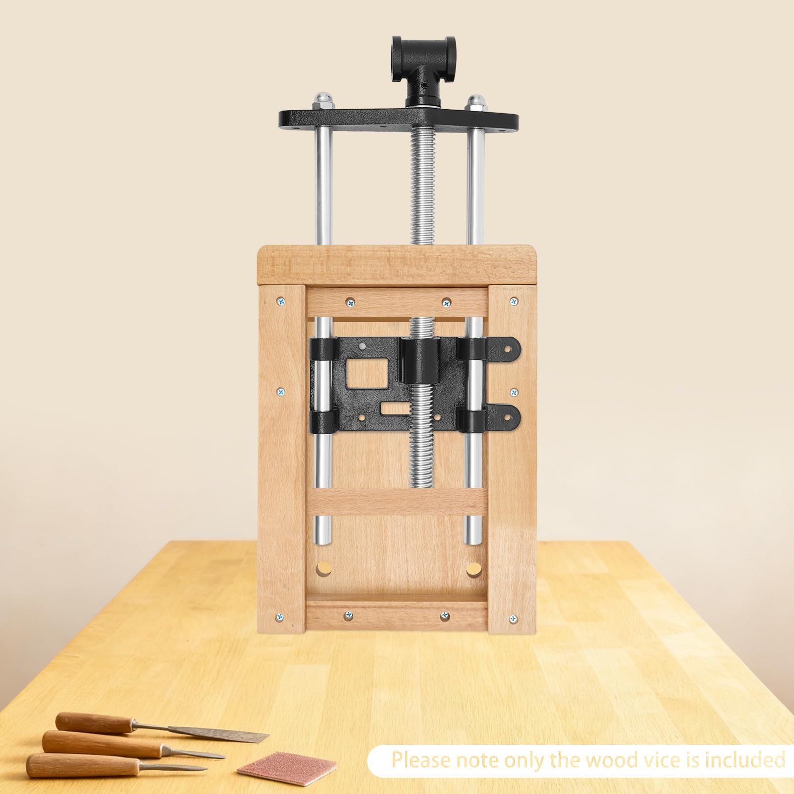 Pinze anteriori, ganasce per banco da lavoro, 10", morsa in legno per pialla, morsa in metallo per lavori in legno come piallare, segare, tronchi, legno