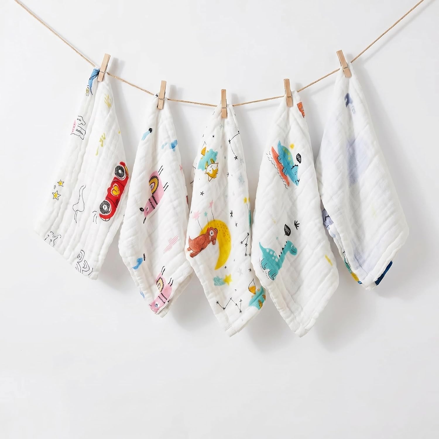 NVS KIDS 100% Organic Cotton Muslin Baby Wash Cloths| Soft Cotton Face Towels for Newborn, Ultra Absorbent Baby Wipes, Gen...