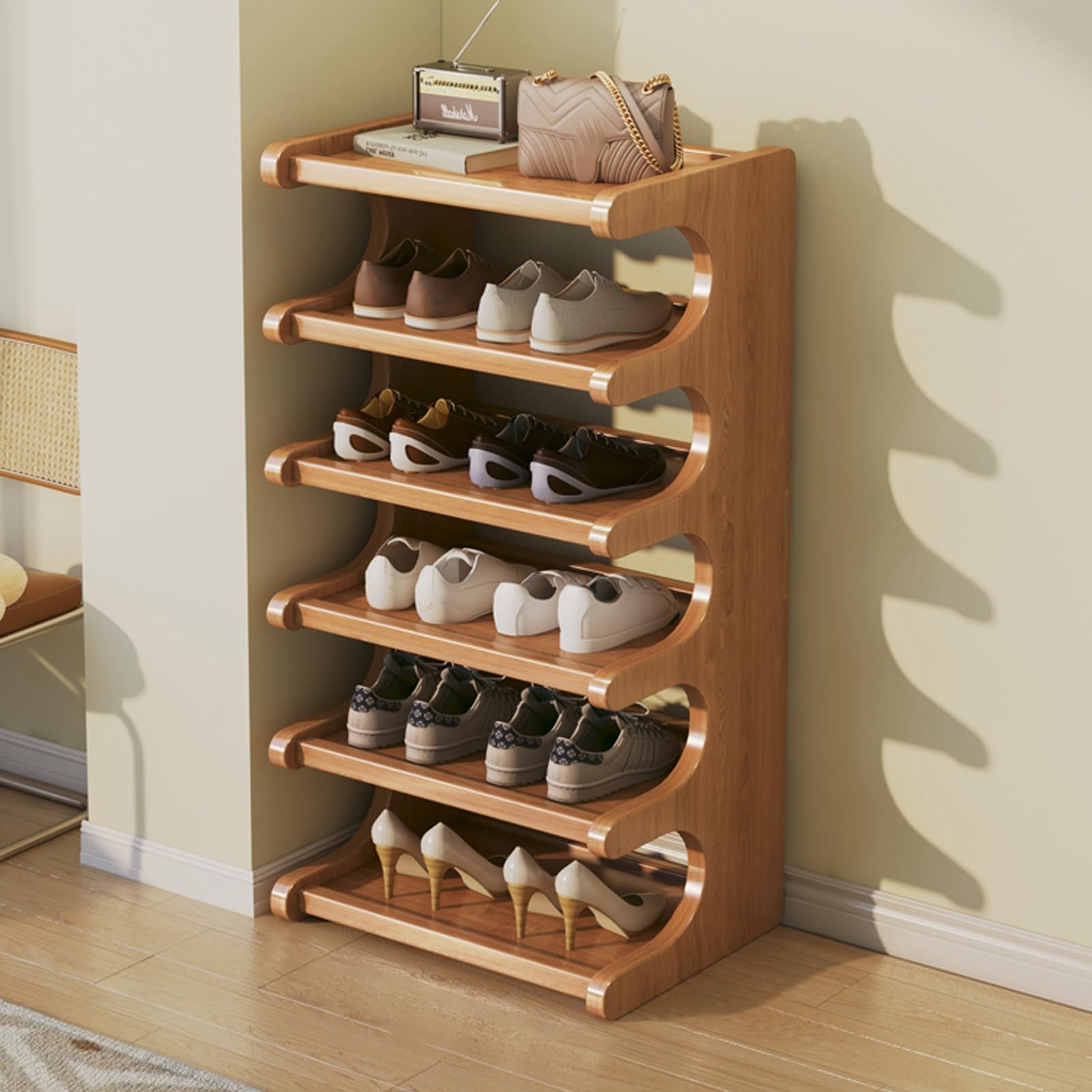 SVFOEBJM lyjc Racks, Tall Narrow lyjc Rack Organizer for Small Spaces, Multifunction Display Shelf, lyjc Rack for Entryway, Closet, Corner, Doorway, Space Saving lyjc Storage