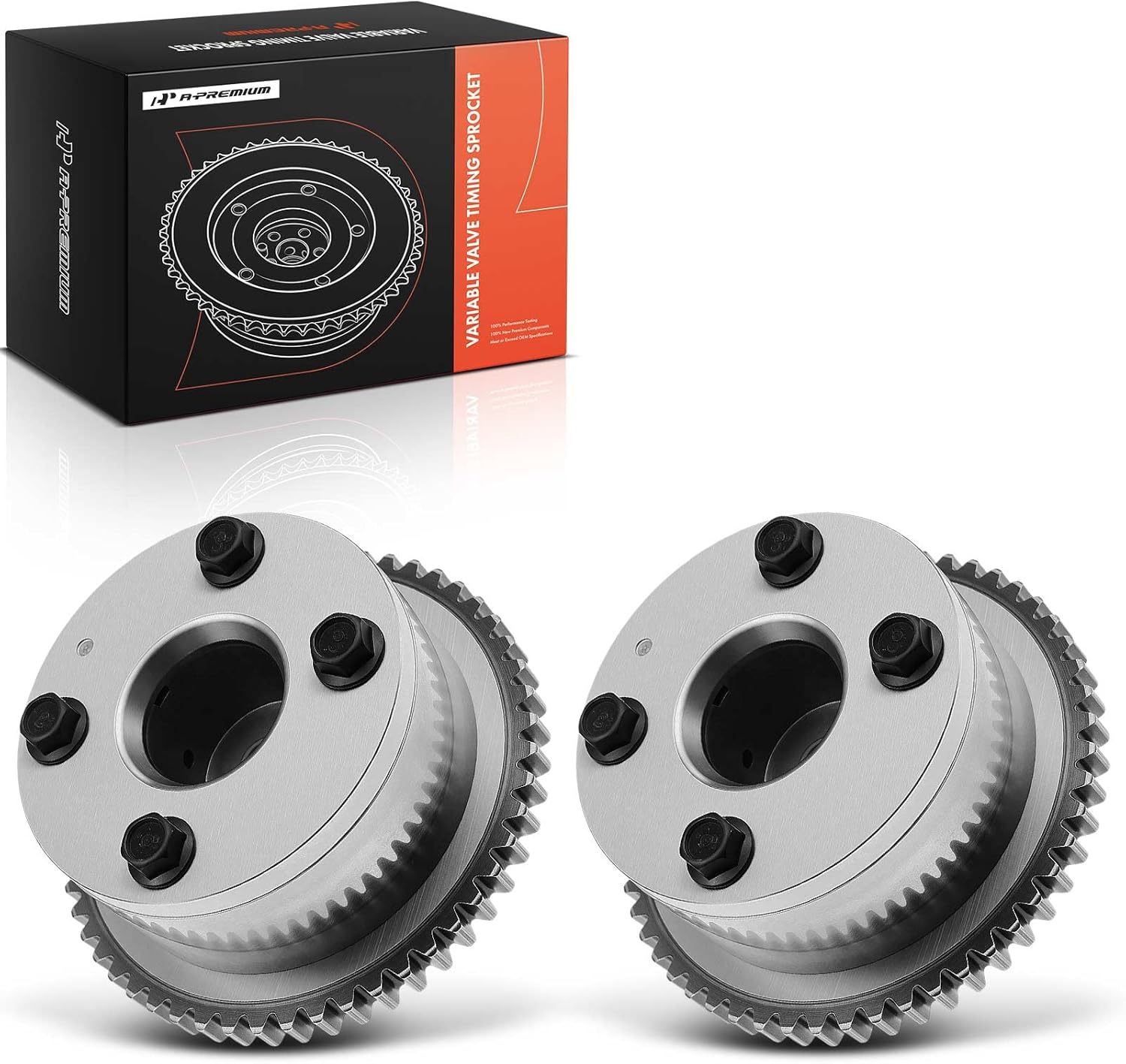 A-Premium Intake Variable Valve Timing Sprocket Cam Phaser Compatible with Nissan Frontier 2005-2019, NV3500 2012-2019, Pathfinder 2005-2012, Xterra 2005-2015 V6 4.0L, 2-PC Set, Replace# 130258J100