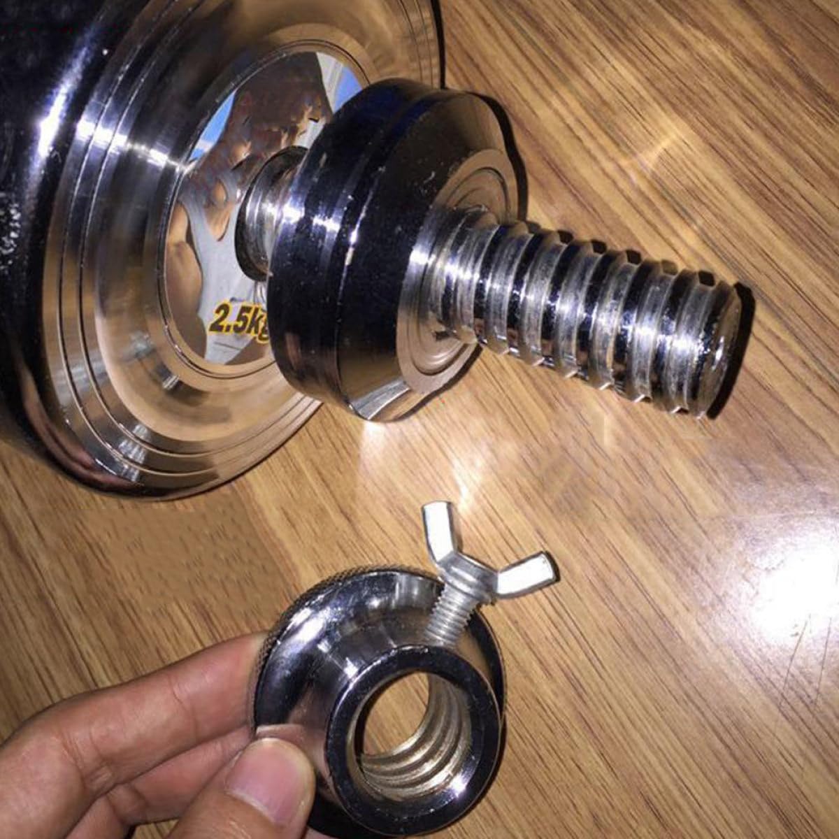SOLUSTRE Tuerca De Seguridad Antideslizante para Barra De 2,5 Cm, 4 Piezas Doble Cierre, Abrazadera Resistente para Mancuernas y Levantamiento De Pesas Gimnasio