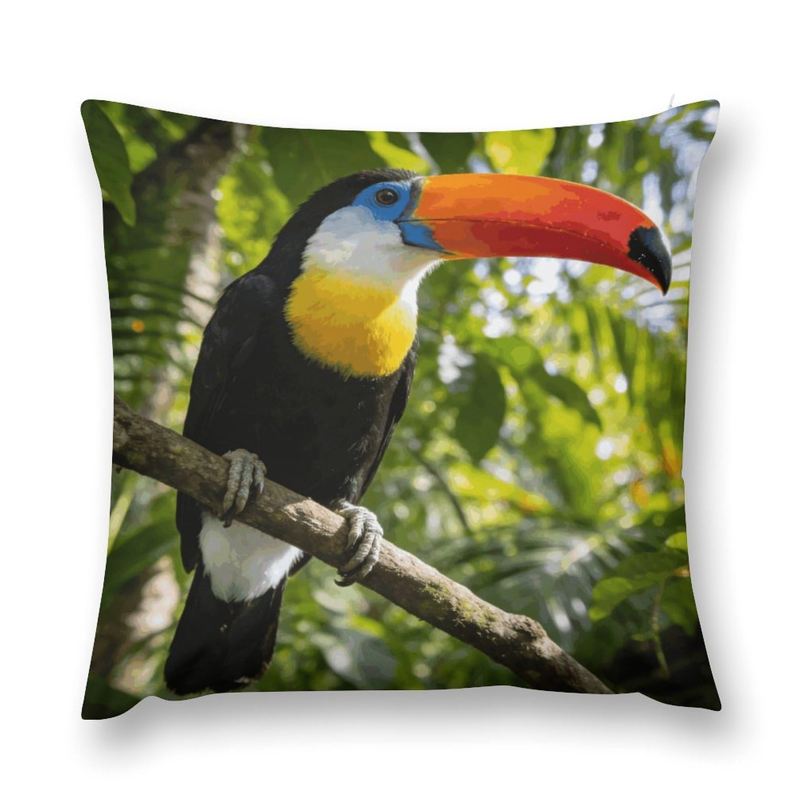 MUSM Toucan Throw Pillow Cover 18 "x18 Wrinkle&Fade Resistant Cozy Soft Plush Pillow Case Protector Double-Sided Personalized Pillowcase Pillow Shams Cushion Cover for Home