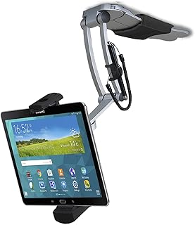 Suporte de montagem 2 em um – Suporte e suporte para tablet CTA multiflex instalados em paredes ou dobras para iPad 10ª geração de 11,9 polegadas – iPad 7/8/9 geração 10,2 polegadas – iPad Air 4 – iPad Pro 11" – Galaxy Tab S3 – Prata (PAD-KMSB)