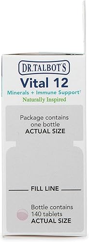 Miniatura 11 de Dr. Talbot's Vital 12 comprimidos, de inspiración natural, minerales y apoyo inmunológico, disolución rápida, 140 unidades