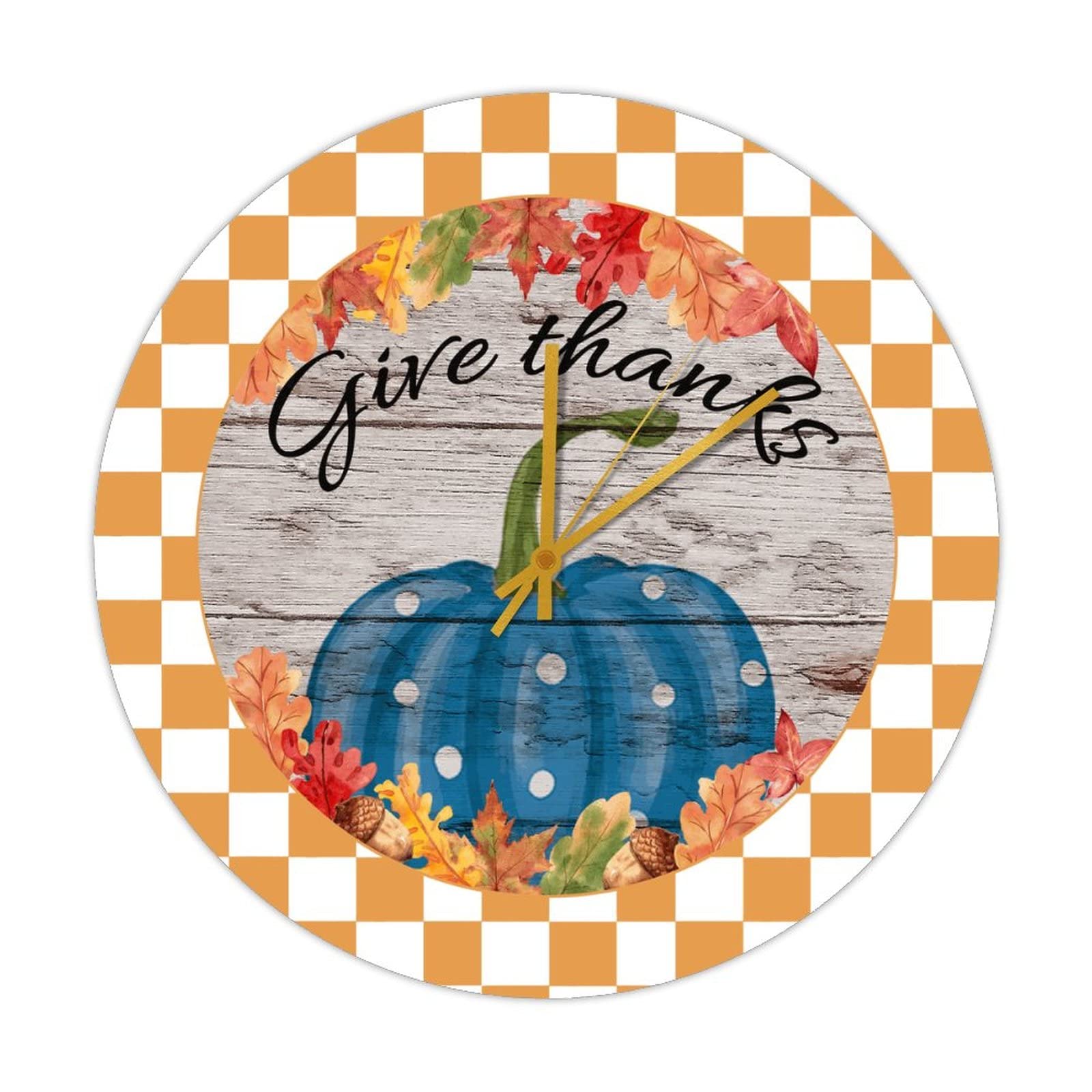 Horloge murale bois Thanksgiving : sublimez votre salon pour l'automne avec cette déco rétro