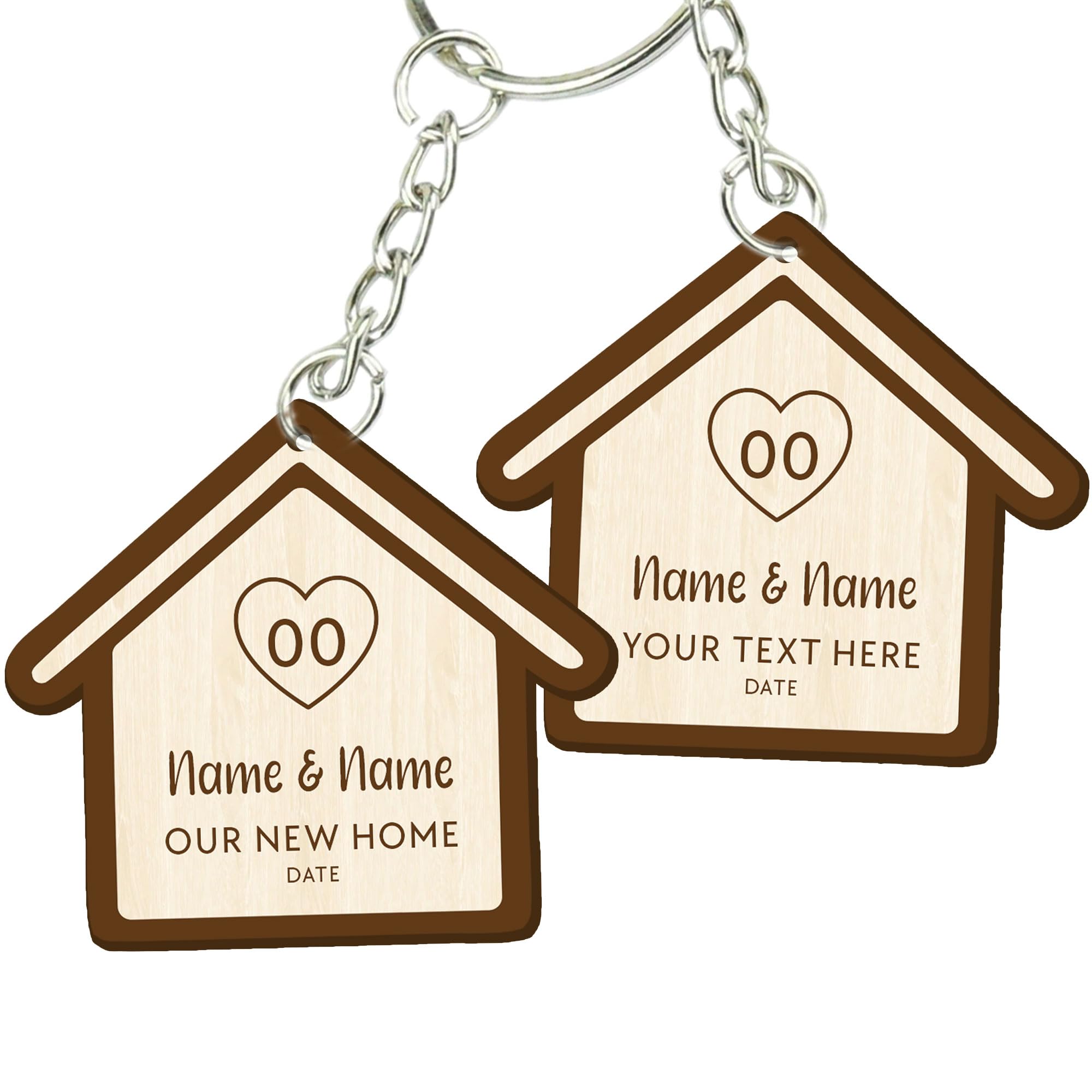 So Bespoke Personalised Wooden Keyring New Home Gift Idea Our First Home Keyring Couples Gifts Idea For Him Custom Personalised Keyring Set