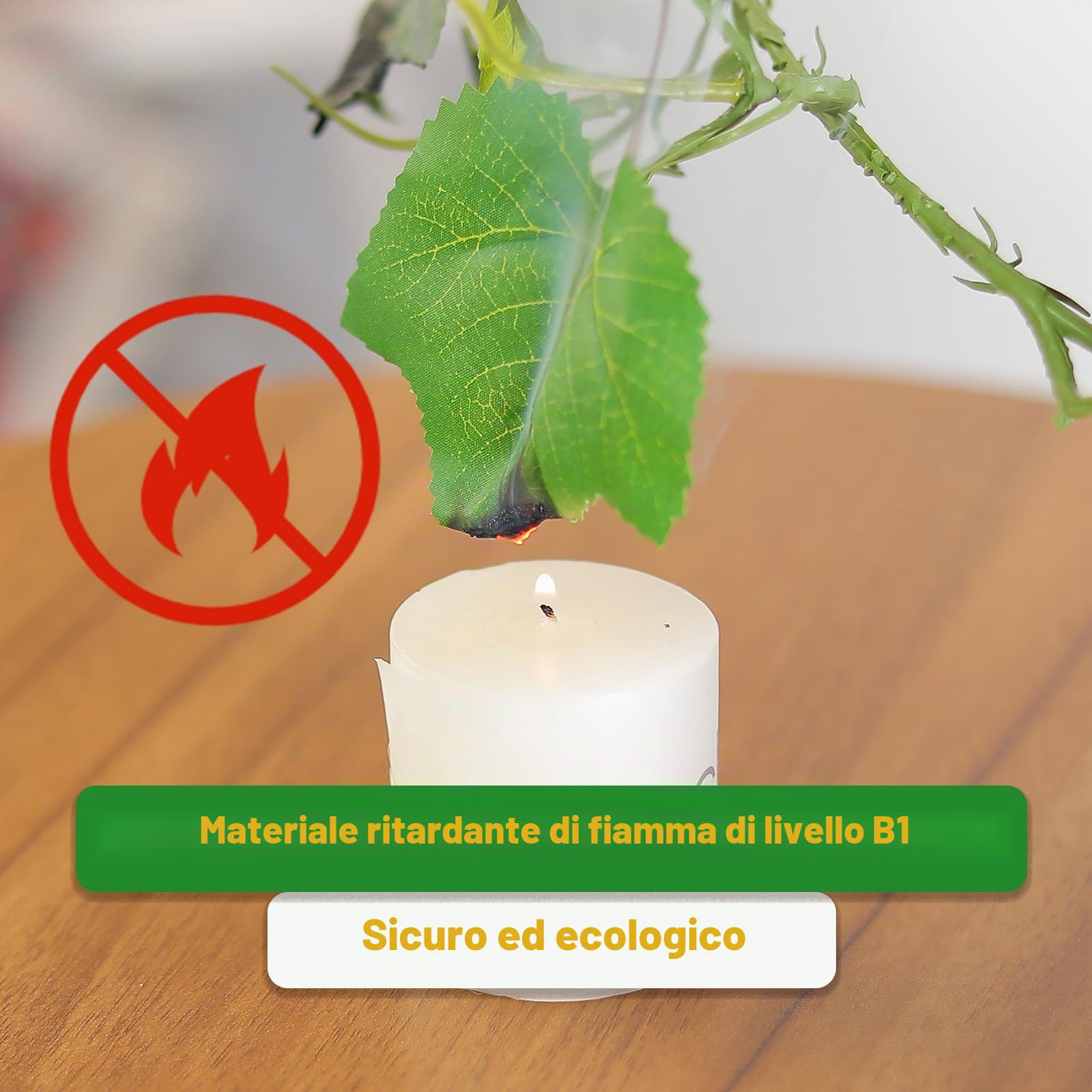2pcs 157 pollici fiamma ritardante falsi viti foglie artificiali rustiche sulla vite falsa foglia d'uva verde ghirlanda di seta piante di ivea per cappotto fattoria parete verde appeso giardino