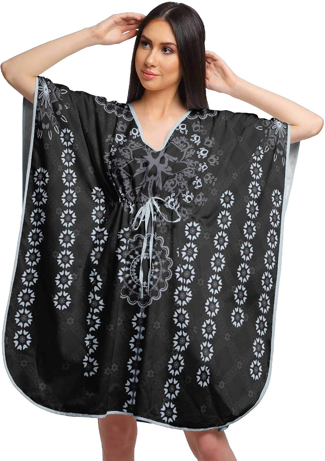 Moomaya Printed Beach Coverup Kimono Caftan Kaftan Swimsuit Cover Ups for Women
