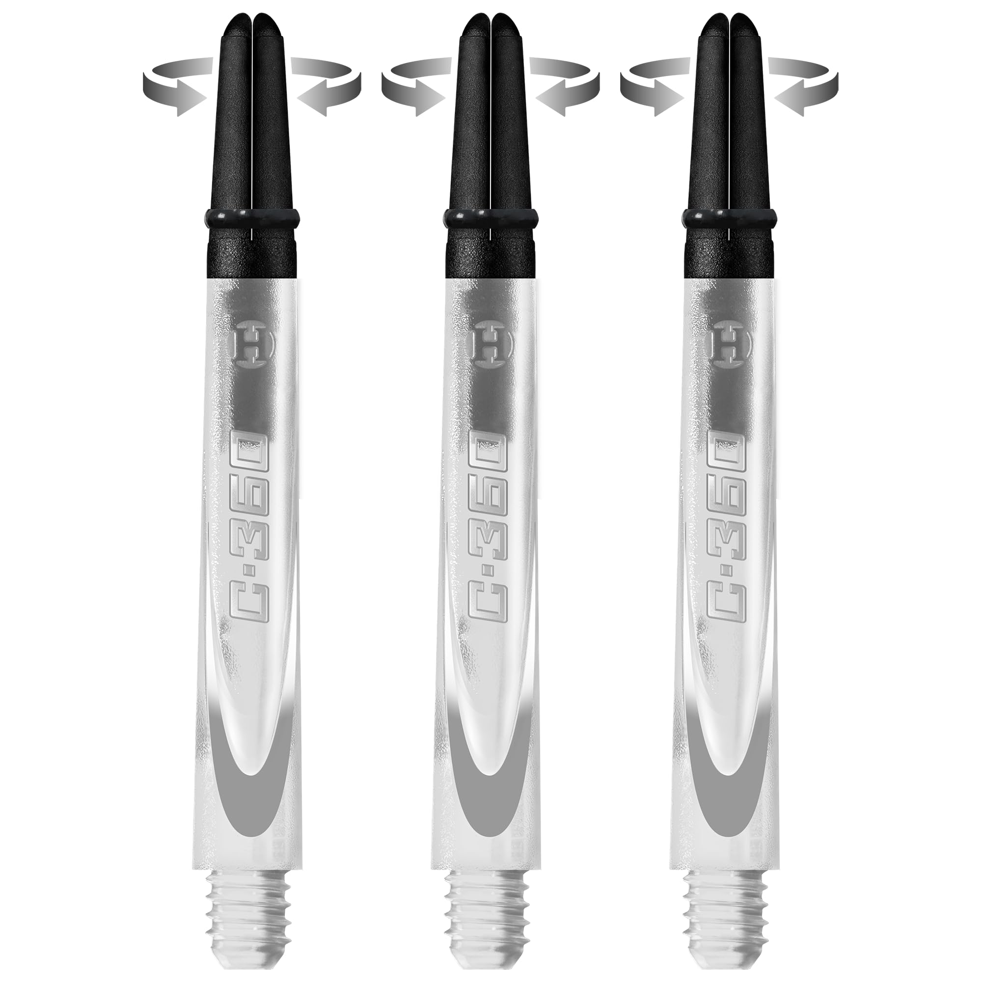 Harrows Thor-Sports Darts Technology Carbon 360 Rotating Carbon Top (Medium, Clear)