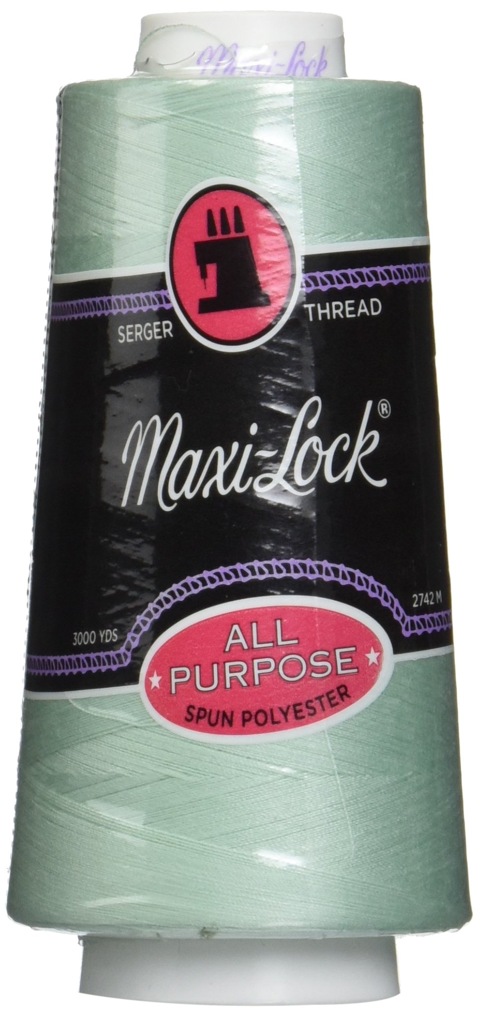 American & Efird Maxi-Lock Cone, 3000-Yard, Mint Green Thread Spool, 9000 Foot, 4.75 x 2.25 x 2.25
