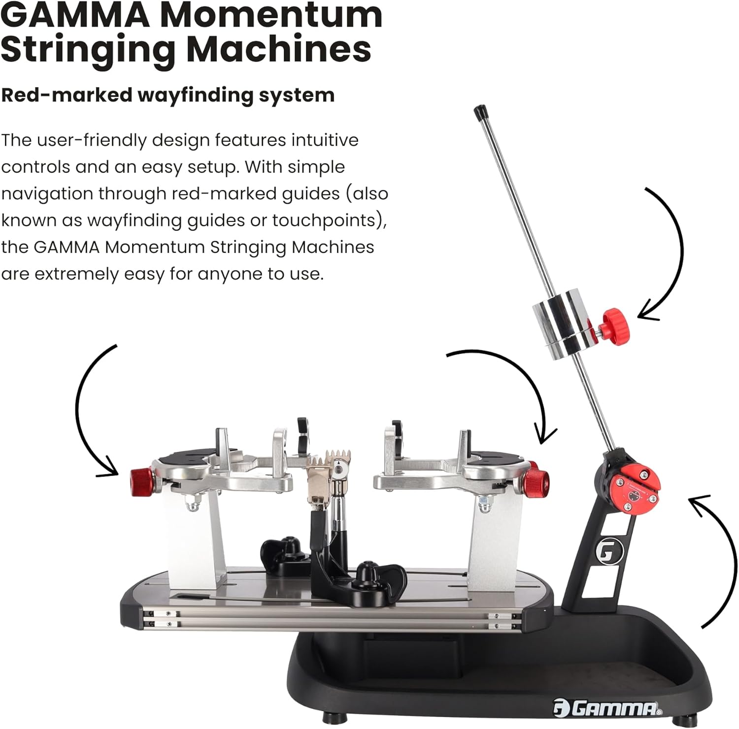 Gamma Momentum Drop Weight 2 Stringing Machine – Intuitive 2 Point Mounting System - Professional-Grade Tennis Racquet Stringer with Advanced Features for Precision, Easy-to-Use, Ideal for Home Use