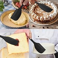 Vista 2 de Silicone Spatulas Set of 6, Rubber Spoon Spatula Heat Resistant Spoonula One Piece Design Seamless Spatula Non-Stick Scrapers Baking Mixing Tool