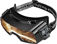 Vista 1 de Gafas de soldadura con oscurecimiento automático, área de visión de 4.82 x 1.38 pulgadas, gafas de soldadura para hombres, ensamblables, ajustables