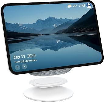HomeMount Adjustable Stand for Show 8 2025 Release & Show 11, Show 11 Stand Swivel, Tilt 18 Degrees Forward & Backward Magnetic Non-Slip Bottom Adjustable Cellphones & Show 11 Accessories White
