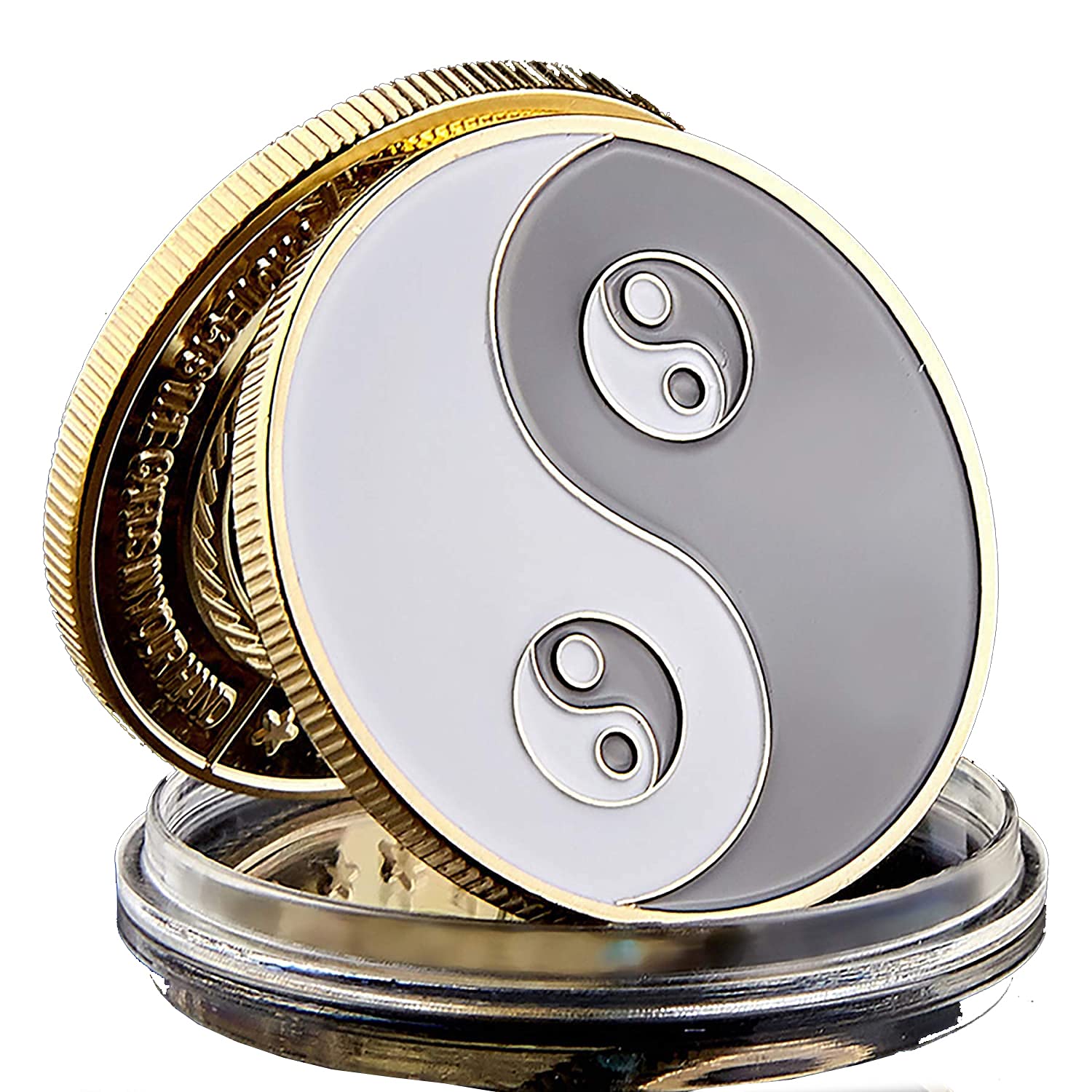 Amazon.com: Aiyee Tai Chi Yin and Yang 圓形圓盤,古代撲克卡保護,附硬幣盒: 其他產品
