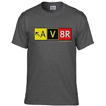 Pilot Expressions Mens AV8R Taxiway Sign T-Shirt