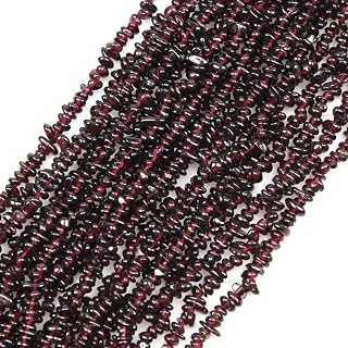 Genuine Garnet Chips Gemstone Beads 3-5mm Irregular Shaped Crystal Chip Stone Loose Bead for Jewelry Making 1 Strand 32"
