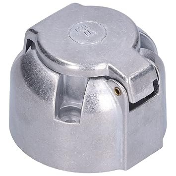 Trailer Connector, Trailer Wiring Socket 12V 7Pin Self Grounding Aluminum for Caravan RVs Trailers
