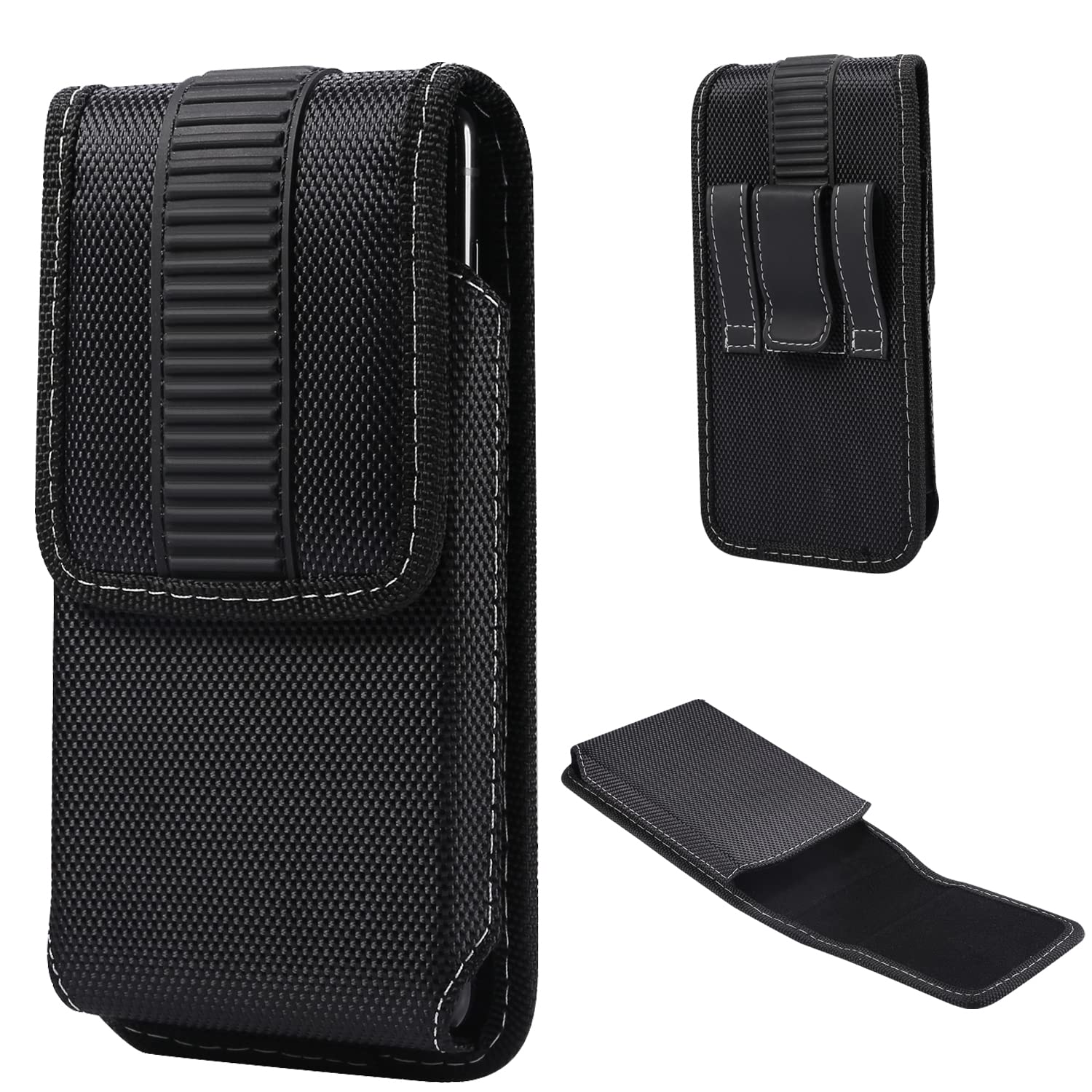 for Samsung Galaxy A73 5G, A12 Nacho, A13 5G, A22 5G, A32 5G, A42 5G, A11 A12 A13 A21 A02S A03S A71 A72, Note 20 Ultra S22 Ultra S21 Ultra S20 Ultra Phone Belt Clip Holster Case (Black Vertical)