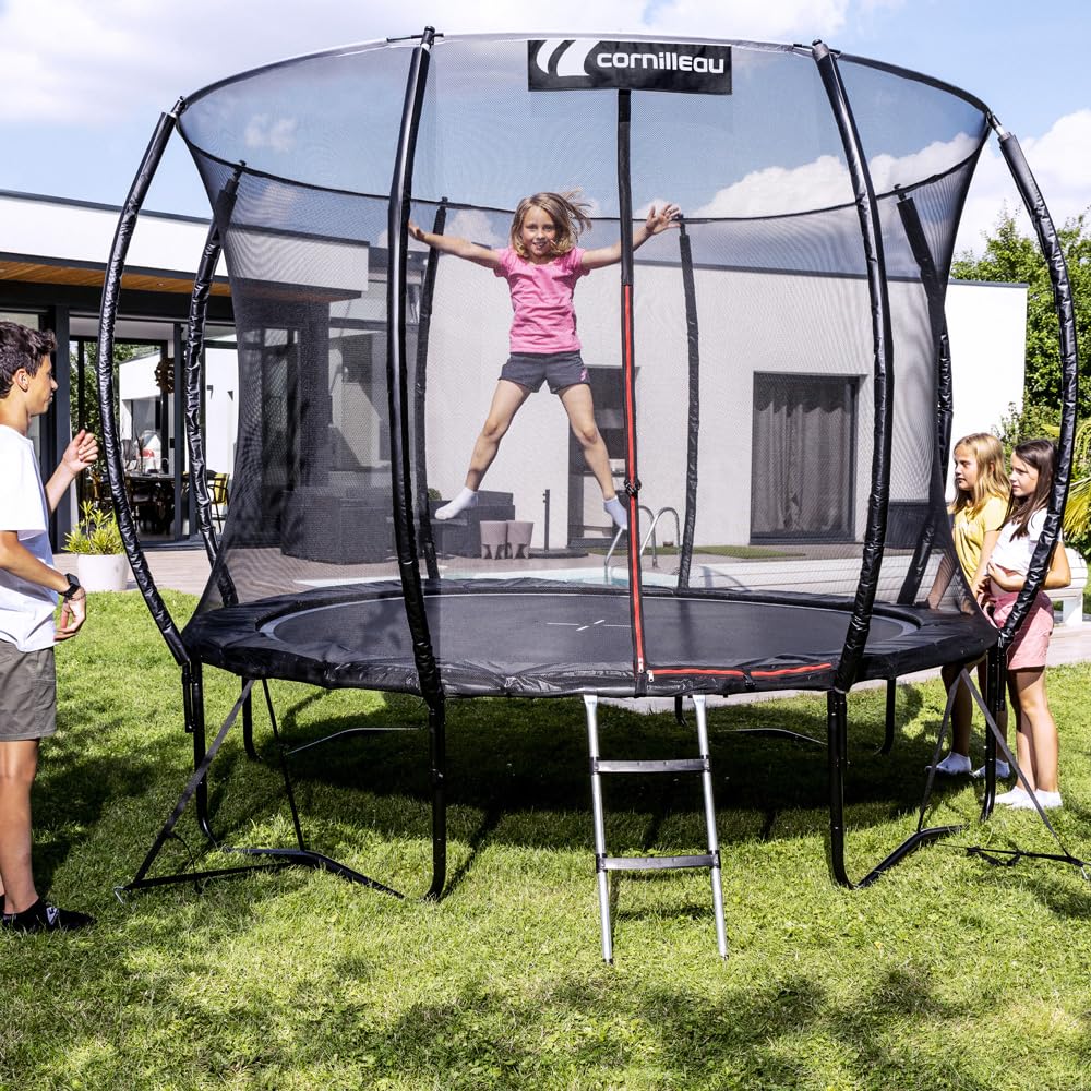CORNILLEAU Trampoline extérieur sans Ressorts pour Enfants Springcare (305 cm) - Certification De Sécurité Normes TÜV SÜD/GS Trampoline De Jardin