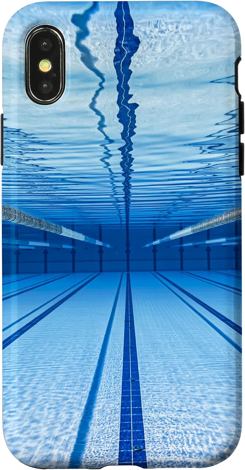 Swimming Pool Blue Water Swimmer Case for iPhone 14