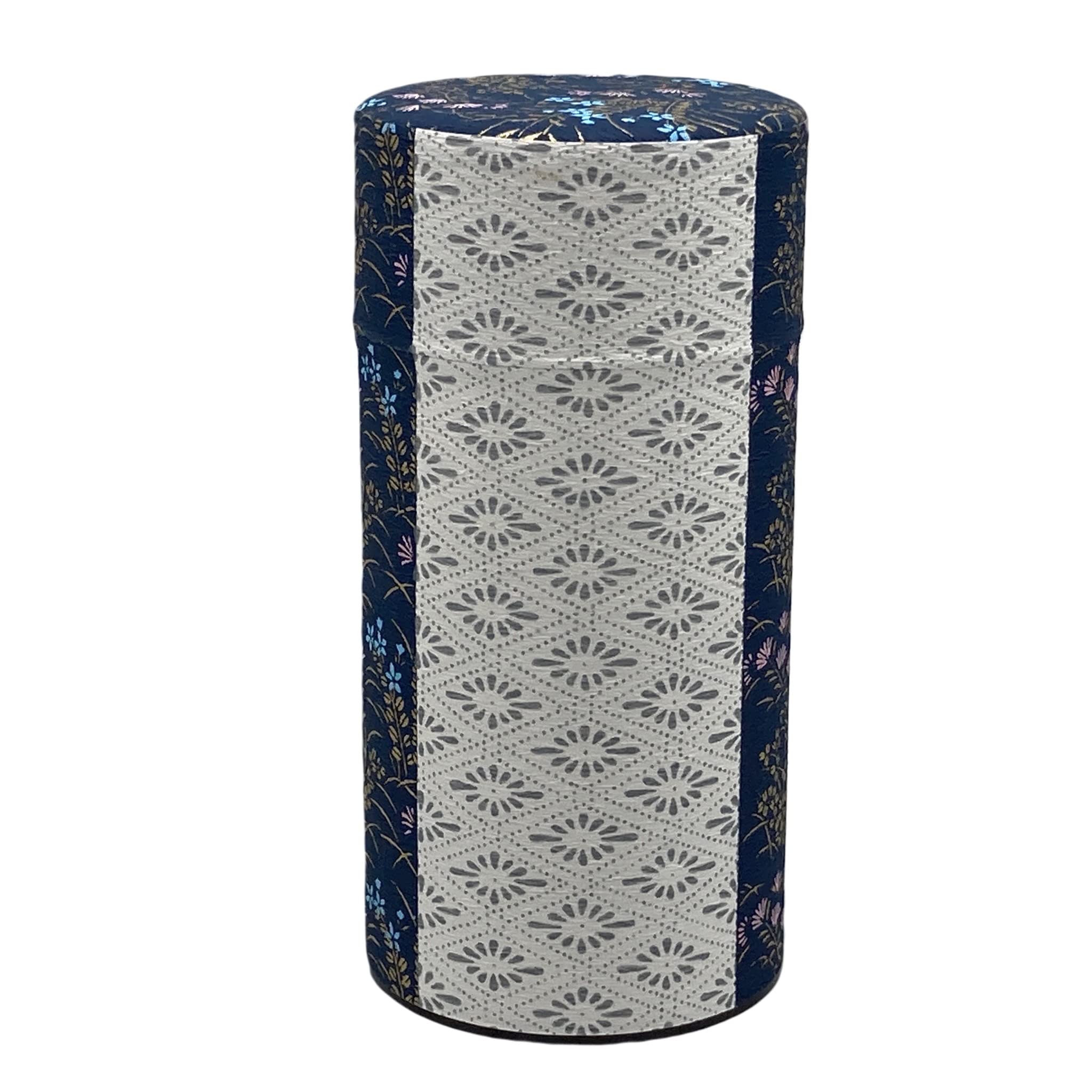 Amazon｜野口熊太郎茶園 茶筒 茶缶 大容量 200g 和紙貼 中蓋付き 華暦