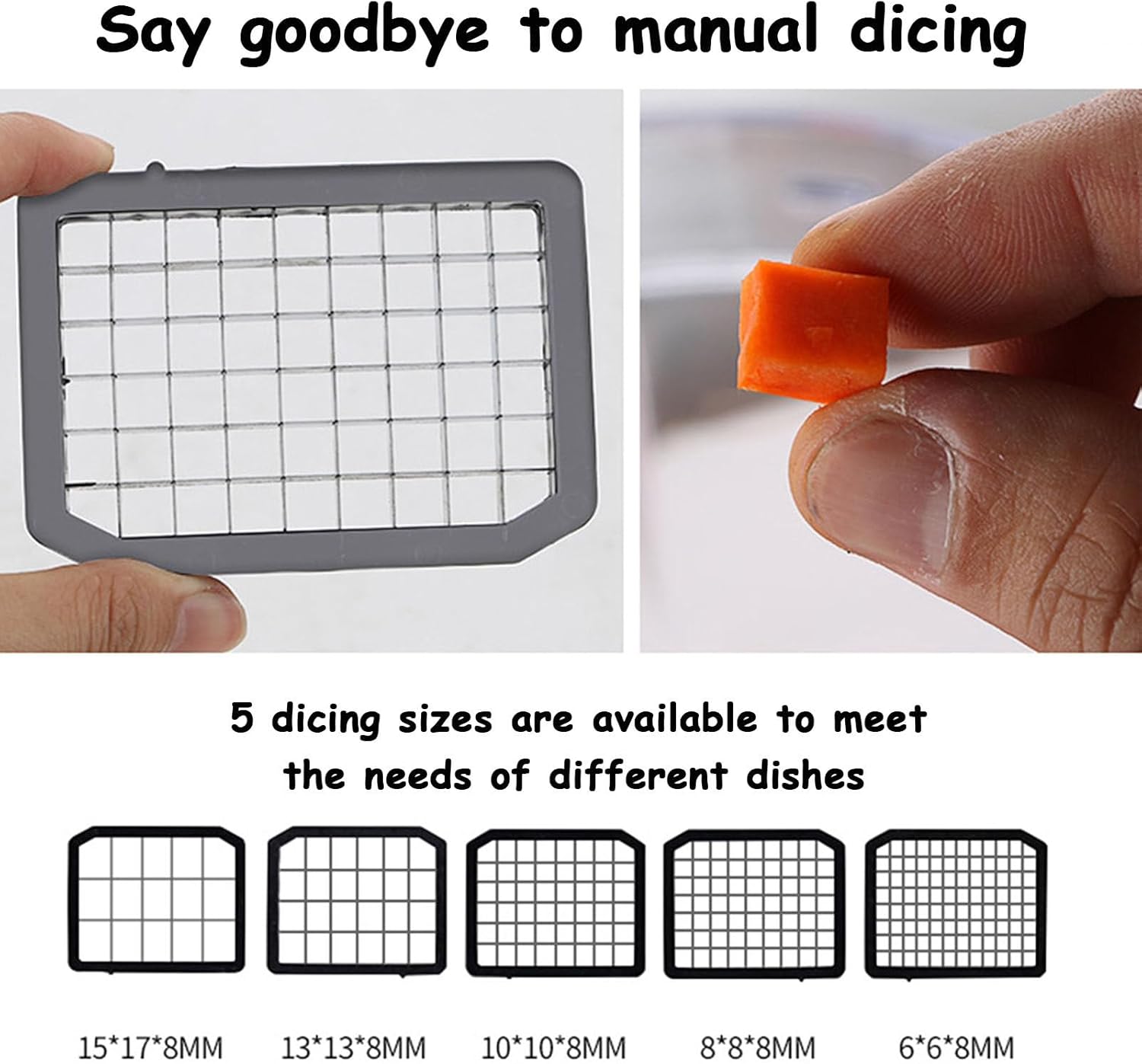 Commercial Electric Vegetable Fruit Dicer, 3-in-1 Stainless Steel Automatic Fruit Vegetable Chopper for Dicing, Shredding, Slicing Portioning,