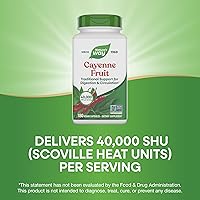Vista 4 de Nature's Way Cápsulas de pimienta de cayena, soporte tradicional de digestión y circulación*, capsaicina, proyecto verificado sin OMG, sin gluten