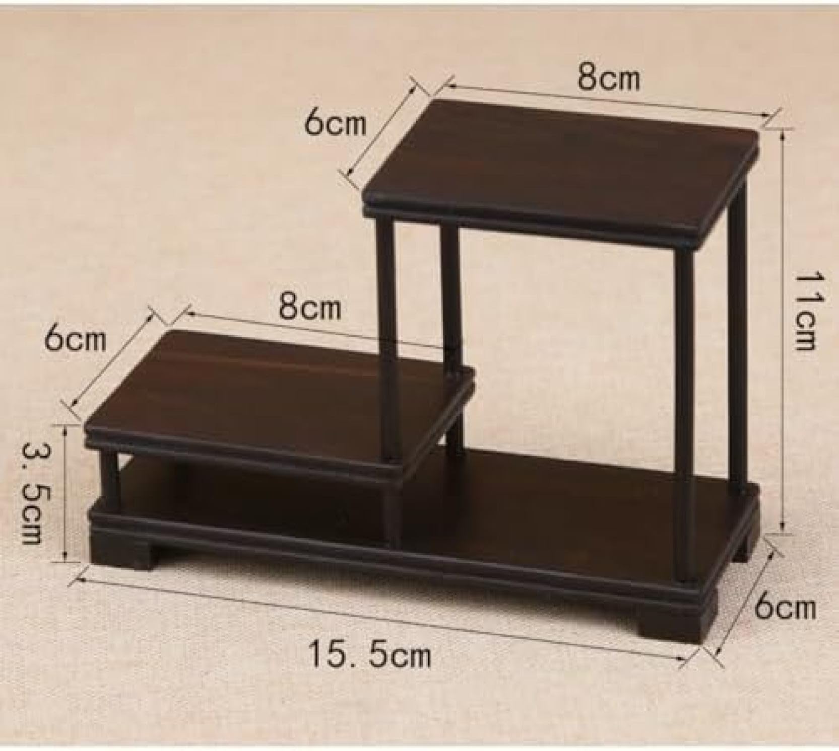 Amazon.co.jp: 飾り棚 2段 花台 黒檀調 床の間 和室 玄関 下駄箱