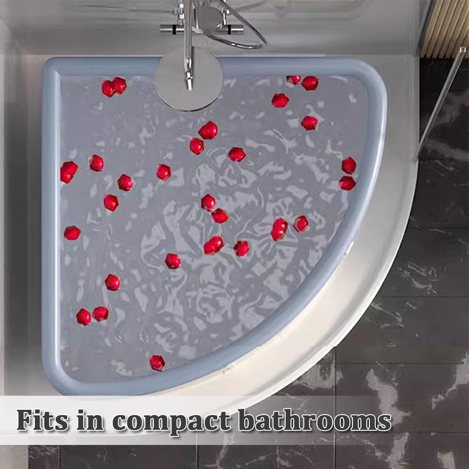 Bañera Plegable para Adultos Instalación Rápida en 3s, Diseño Ultrafino 7,5cm, PVC Grueso, Drenaje Fácil, Ideal para Casa, Apartamento, Camping o Viaje