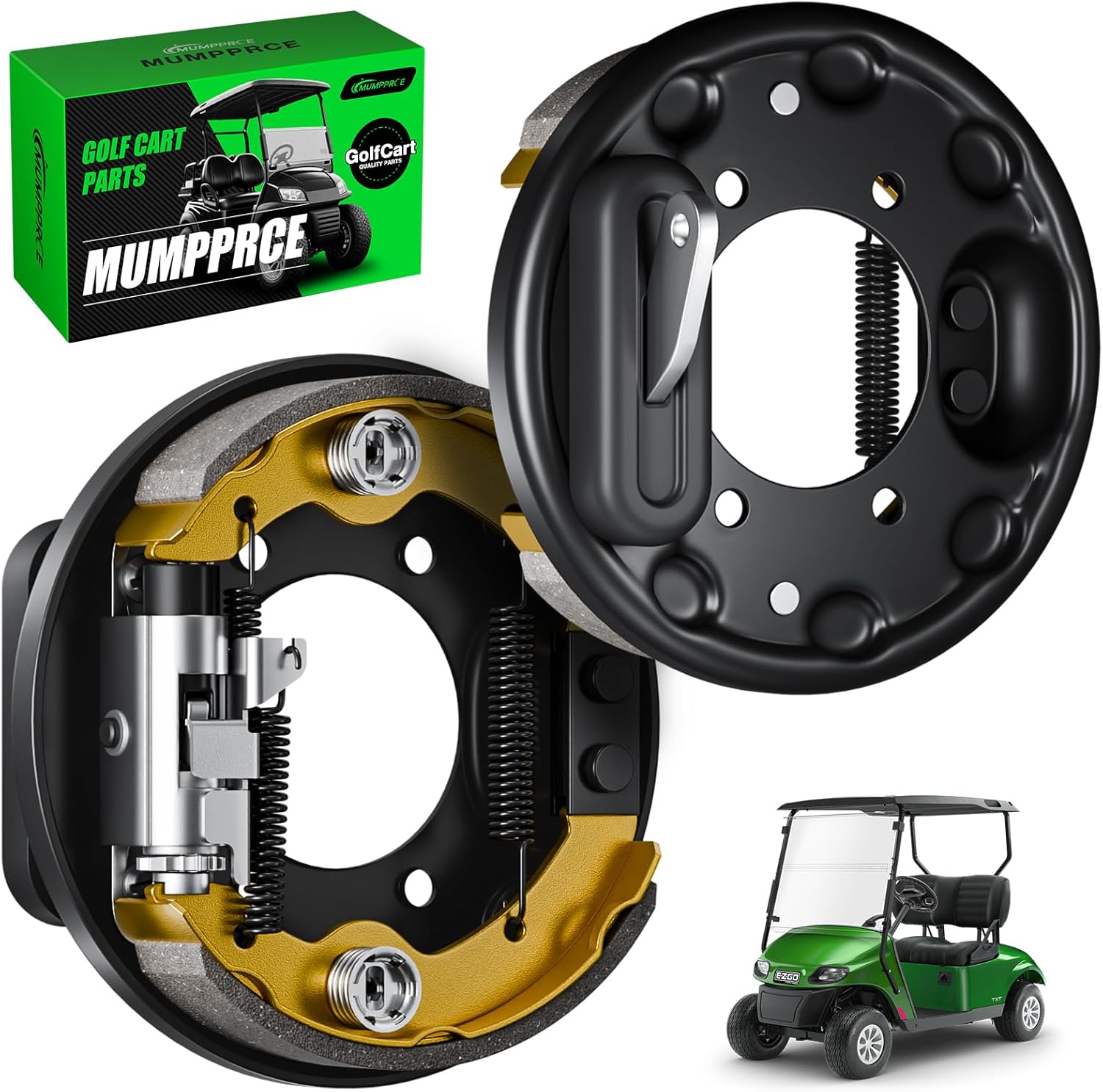 EZGO Golf Cart Brake Assembly, Rear Brake Kit fit EZGO 1996-UP TXT PDS/Medalist, YAMAHA G14 G16 G19 G20 G21 G22, Golf Cart Brake Cluster Includes Brake Shoes, OEM# 70998-G01 70998-G02
