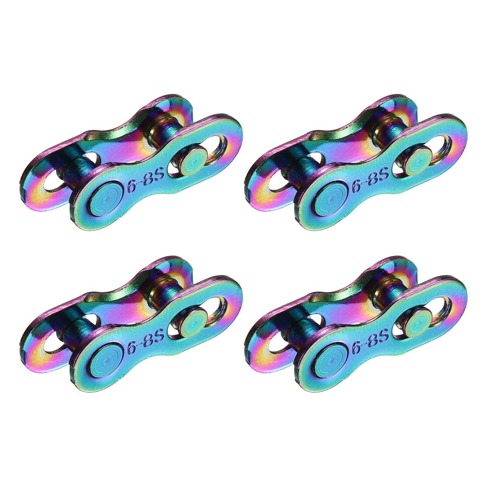 YELARXI Bicycle Missing Link, 6-8 Speed Reusable Bike Chain Master Quick Link Bicycle Chain Replacement Kit Coupling 4Pairs & Colorful - Fitting For(Mountain/Road/Racing Bikes)