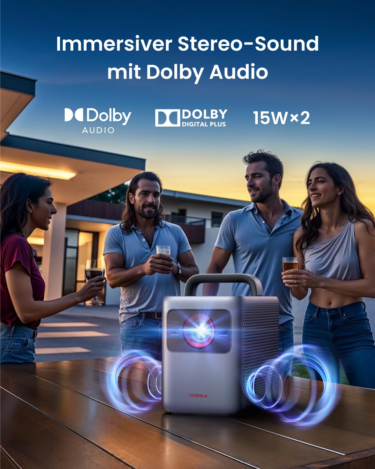 Nebula by Anker Cosmos 4K SE, 4K Smart Beamer, 1800 ANSI-Lumen Schwarz | 4K Projektor, Dolby Vision, 200 Zoll, WiFi & Bluetooth, Google TV mit Netflix, 4K-Dekodierung, Optimierte Bildqualität