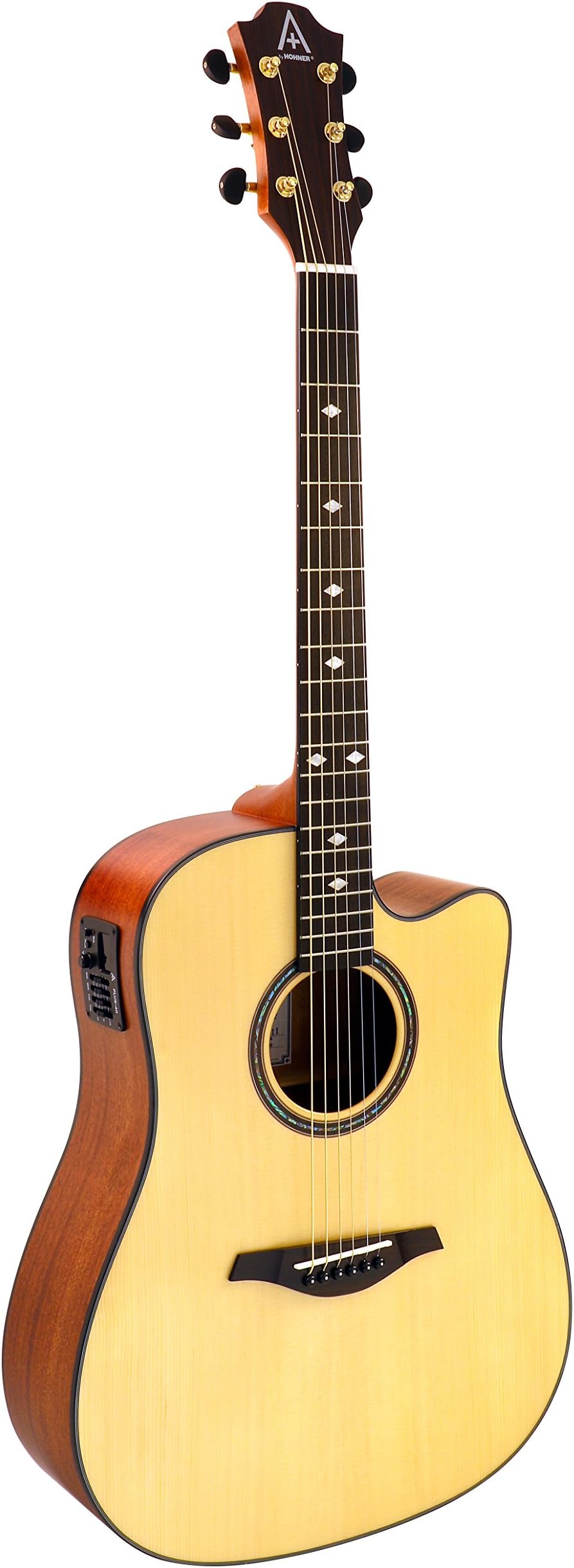 Hohner Guitars A+ by Hohner AS355CE-NS Acoustic-Electric Guitar,