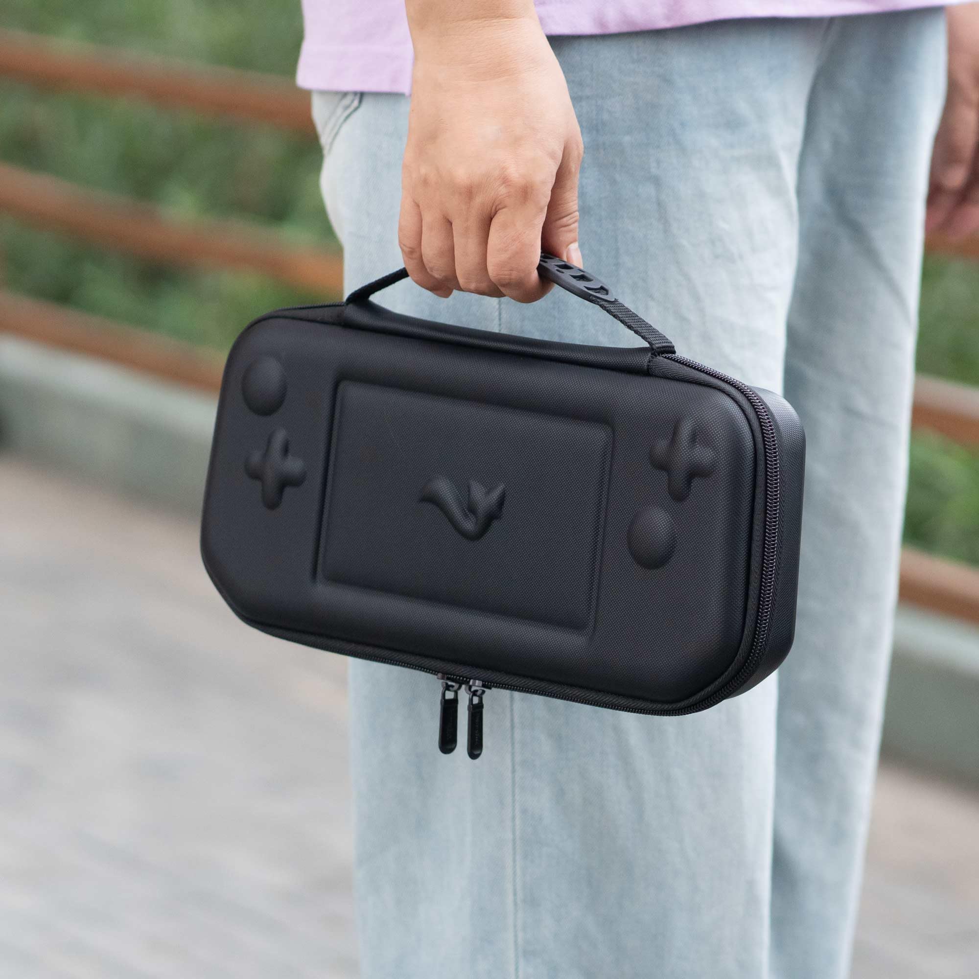 ButterFox Slim Carrying Case Bag for ASUS Rog Ally X (Black/Purple)
