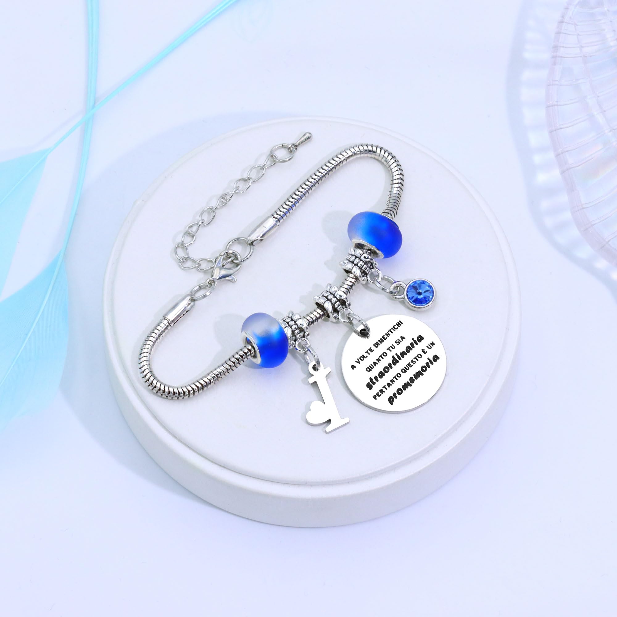 SAMORION A Volte Dimentichi Di Essere Fantastico Braccialetti Regalo Ispiratore Nome Lettera Iniziale Braccialetti Per La Laurea Di Compleanno Della Ragazza Delle Donne braccialetti Anniversario