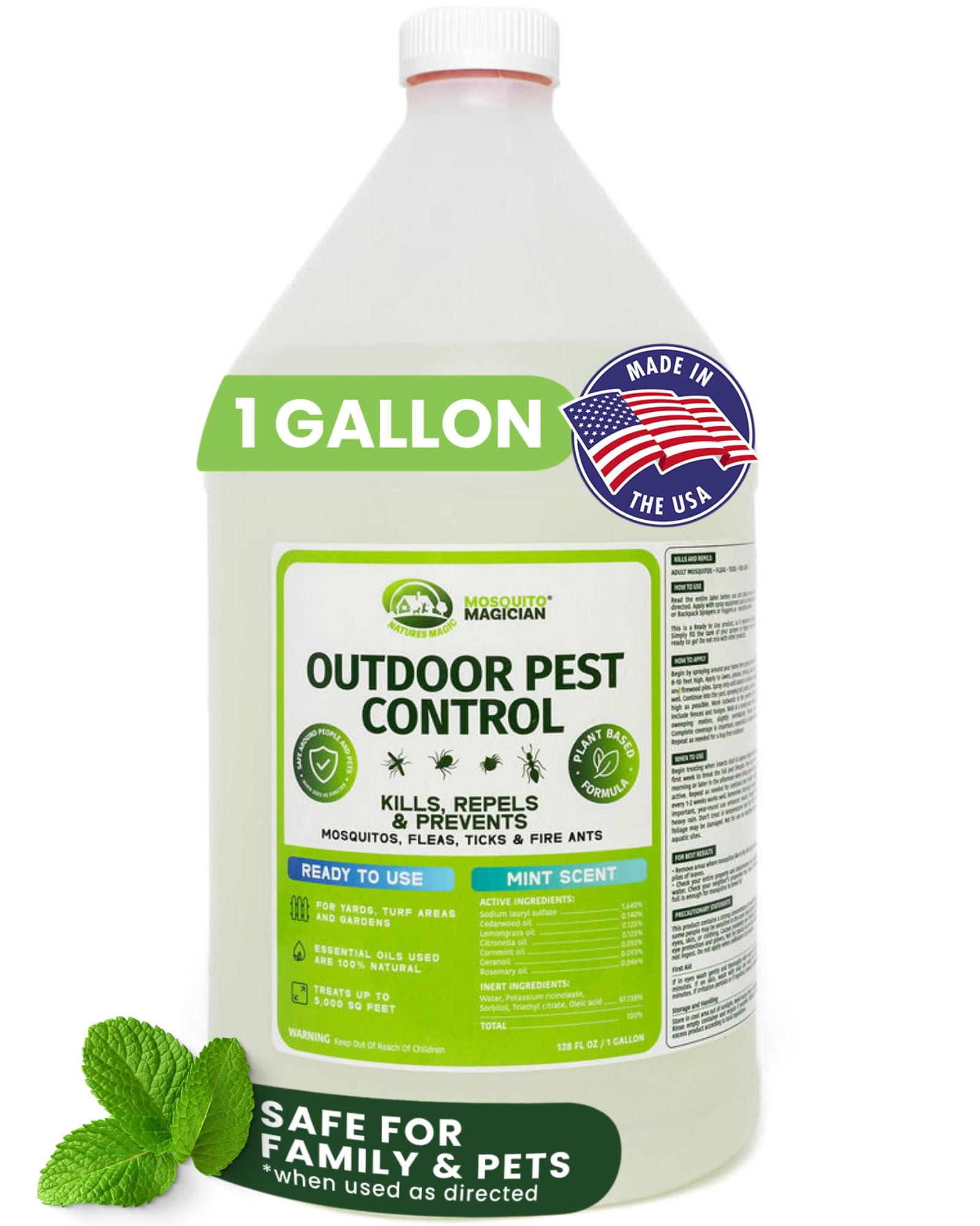Mosquito Magician Ready-to-Use Mosquito Yard Spray - 1 Gal (Mint Scent)