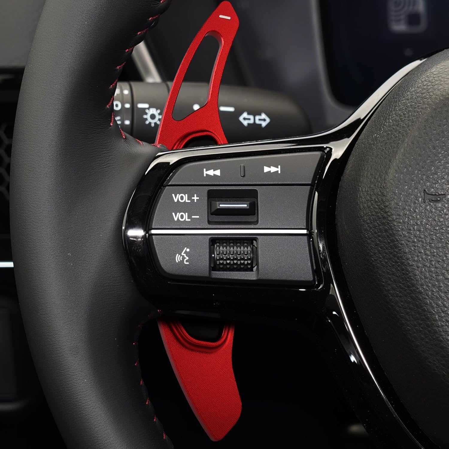 CKE Compatible with Honda Civic 2022-2026 for CR-V Accord Pilot 2023-2026 Accessories Sporty Car Paddle Shifter Extension Interior Shift Cover Trims -Red