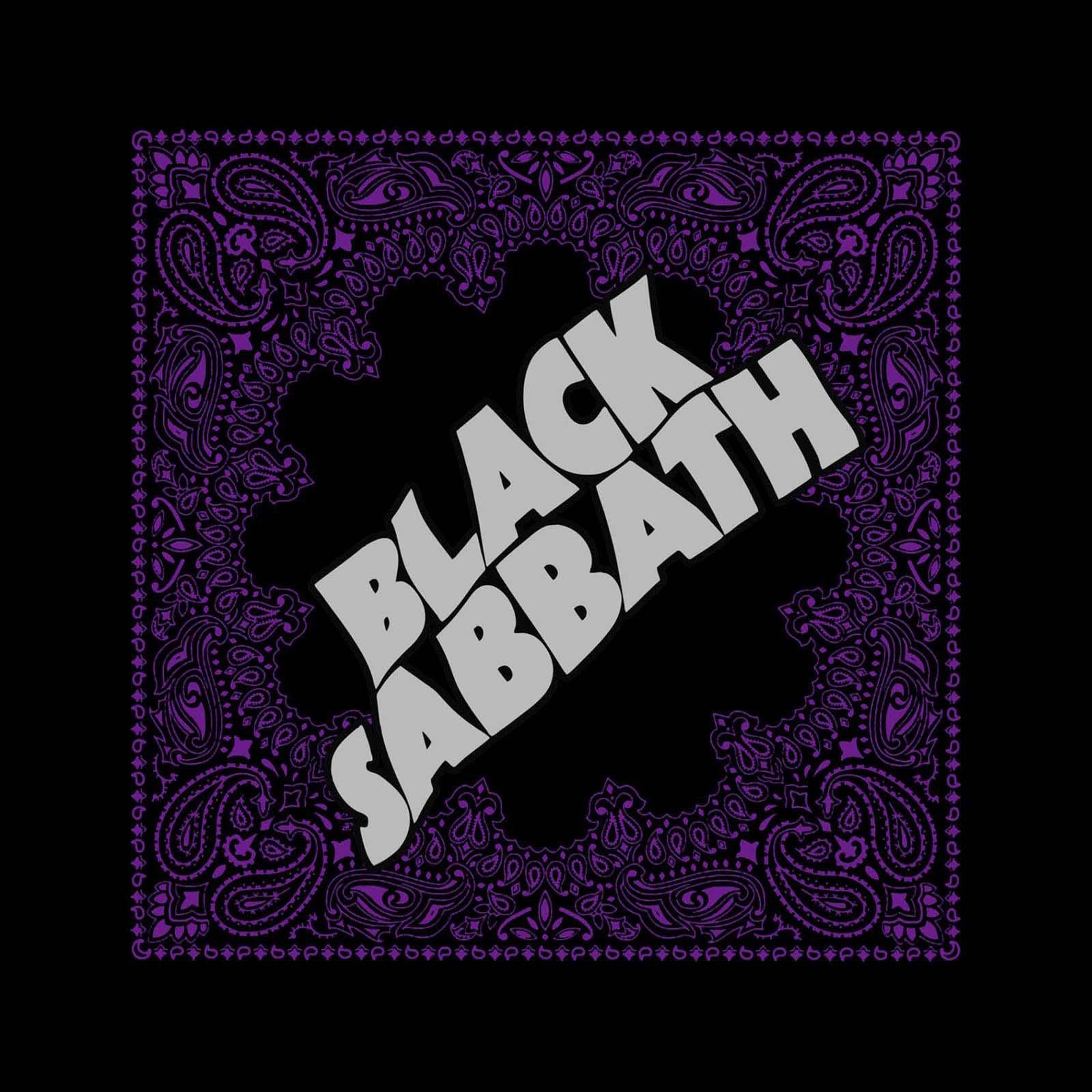 Black Sabbath Men's Purple Wavy Logo Official Bandana Rock Band Music Head Kerchief
