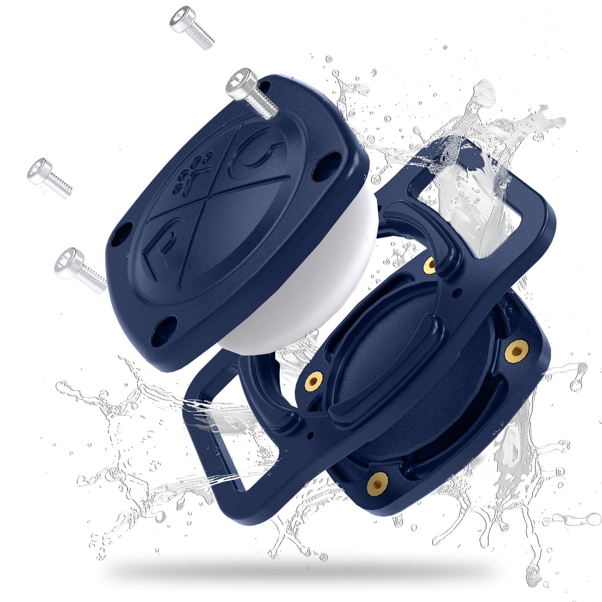 Pup Culture IP68 Waterproof AirTag Dog Collar Holder | 2.5X Stronger Than Competitors - Track Your Pet Using Apple AirTag Technology Without a