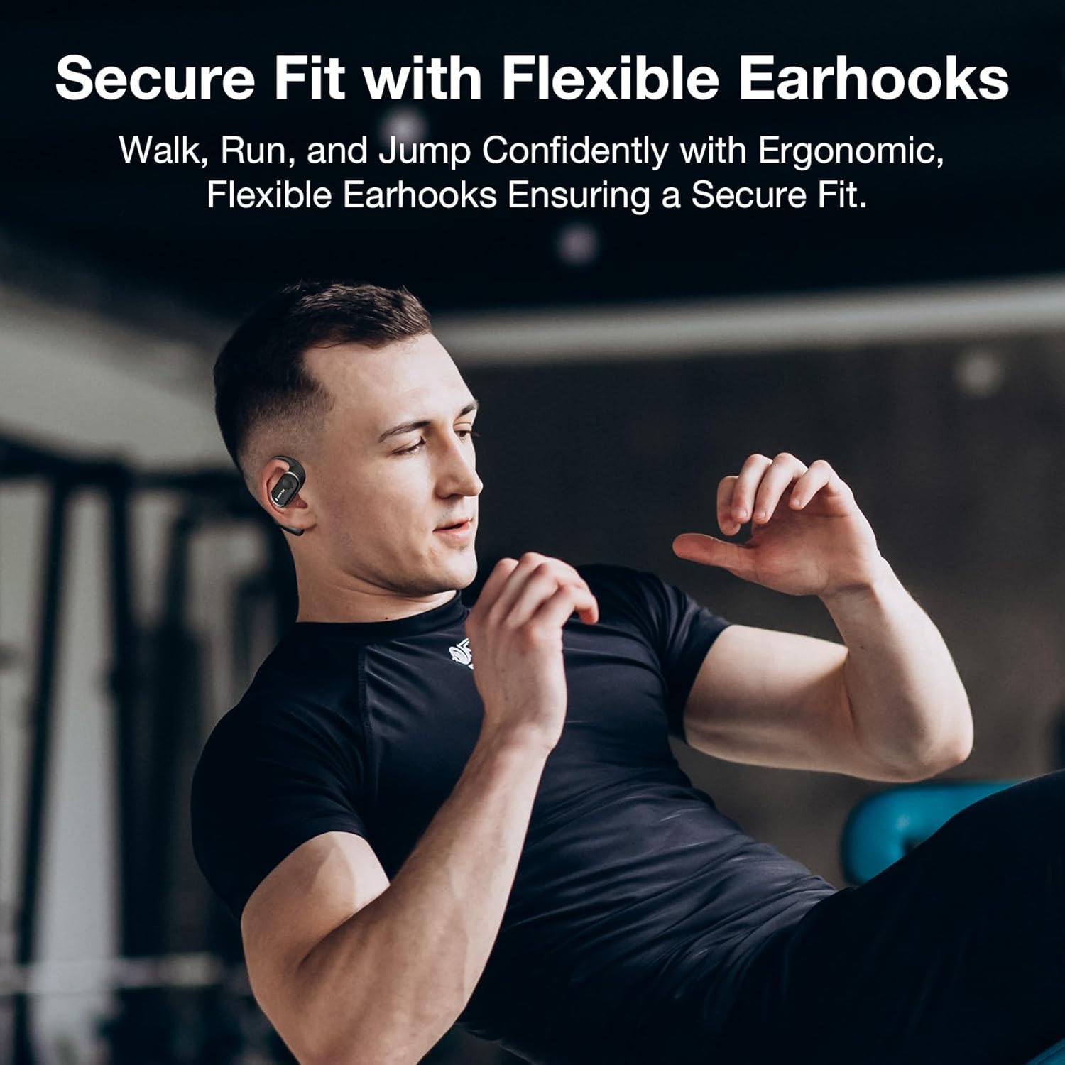 True Open Ear Earbuds Wireless Bluetooth 5.3 Headphones with Microphone, Earbuds with Earhooks, ENC Noise-Cancellation, 45H Playtime, Long-Lasting Comfort, Crystal-Clear Calls for Driving/Gym - Image 7