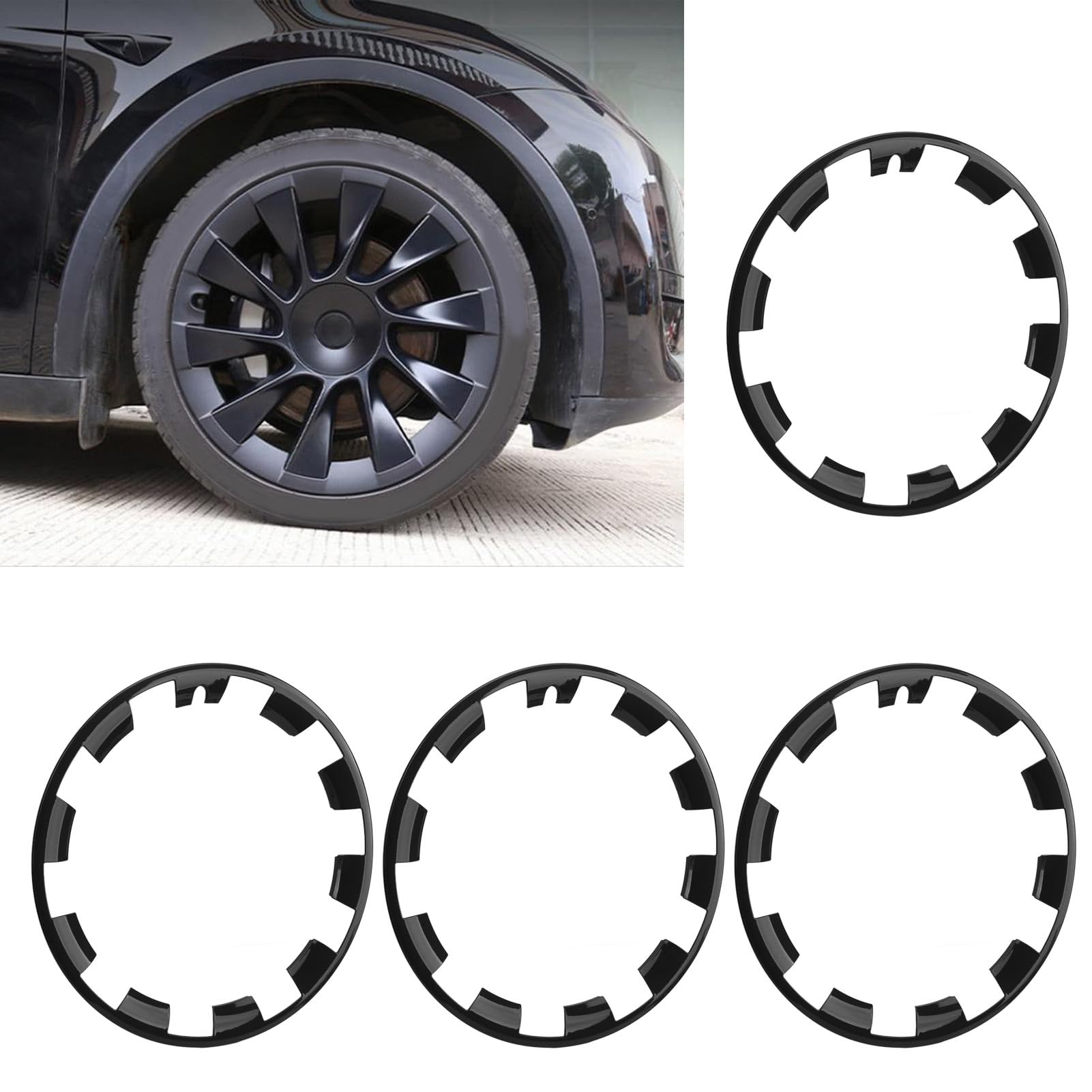 Protezioni per Cerchioni per Ruote per Auto da 4 Pezzi - Striscia di Decorazione 'anello delle Guardie del Bordo del per con da 20 Pollici (#1)