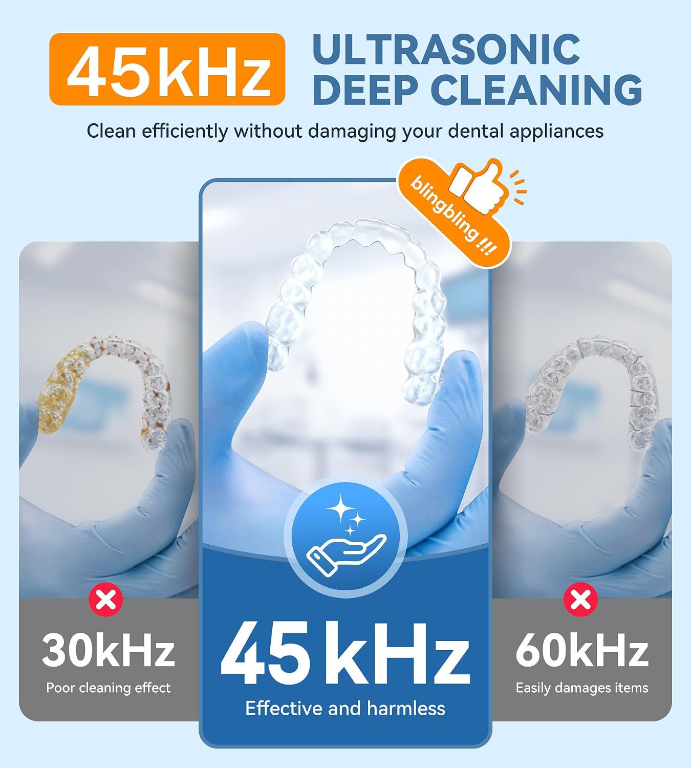 45kHz Ultrasonic Retainer Cleaner Machine USB Cable