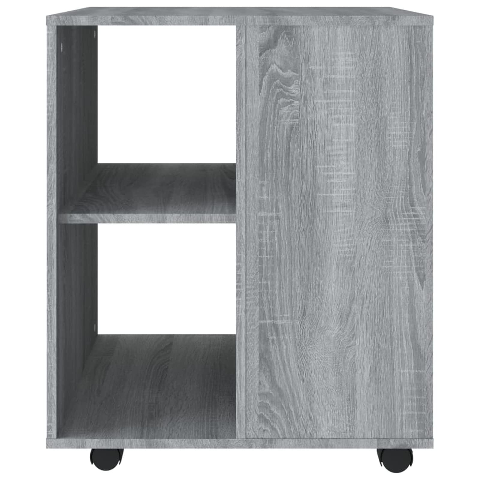 Armadietto con Ruote Grigio Sonoma 60x53x72cm Legno Multistrato,Carrello Porta Stampante, Mobiletto con Ruote, Supporto per Stampante in Legno, Classificatore per Documenti per Studio, Uffici