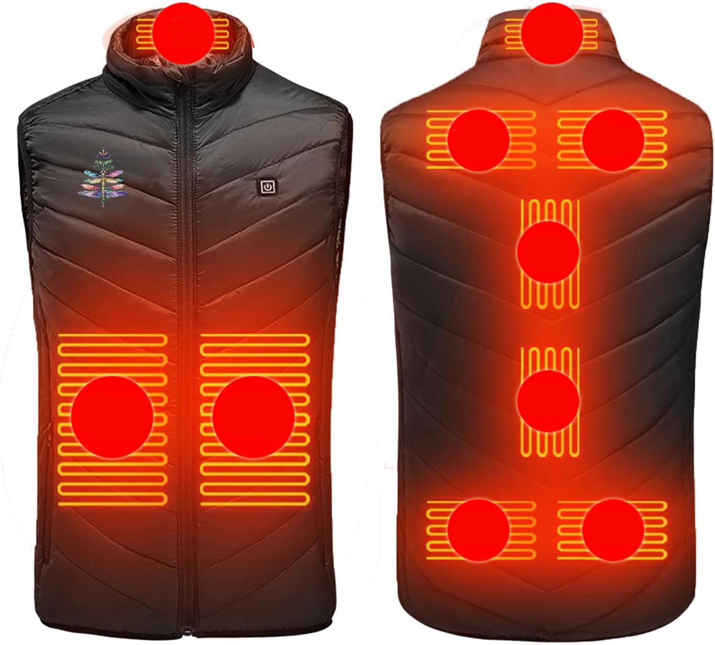 FZYLQY Heated Vest Women Men Multi Heated Zones Winter Hiking Vests Lightweight Heating Vest Battery Pack Not Included