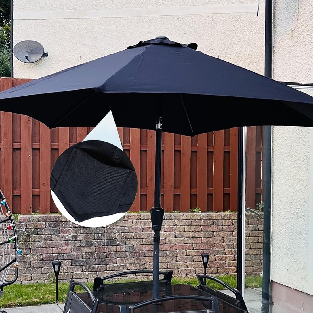 Tettoia di ricambio per ombrellone da giardino 3,5 m UV50+ copertura in poliestere 8 stecche impermeabile per esterni ombrellone in tessuto verde 3,5 m parasole di ricambio.