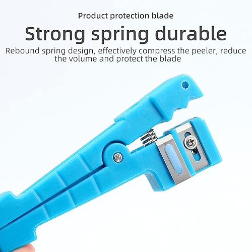 Miniatura 6 de Cruiser 45-163 Herramienta pelacables de fibra óptica y coaxial (azul, acero de aleación)