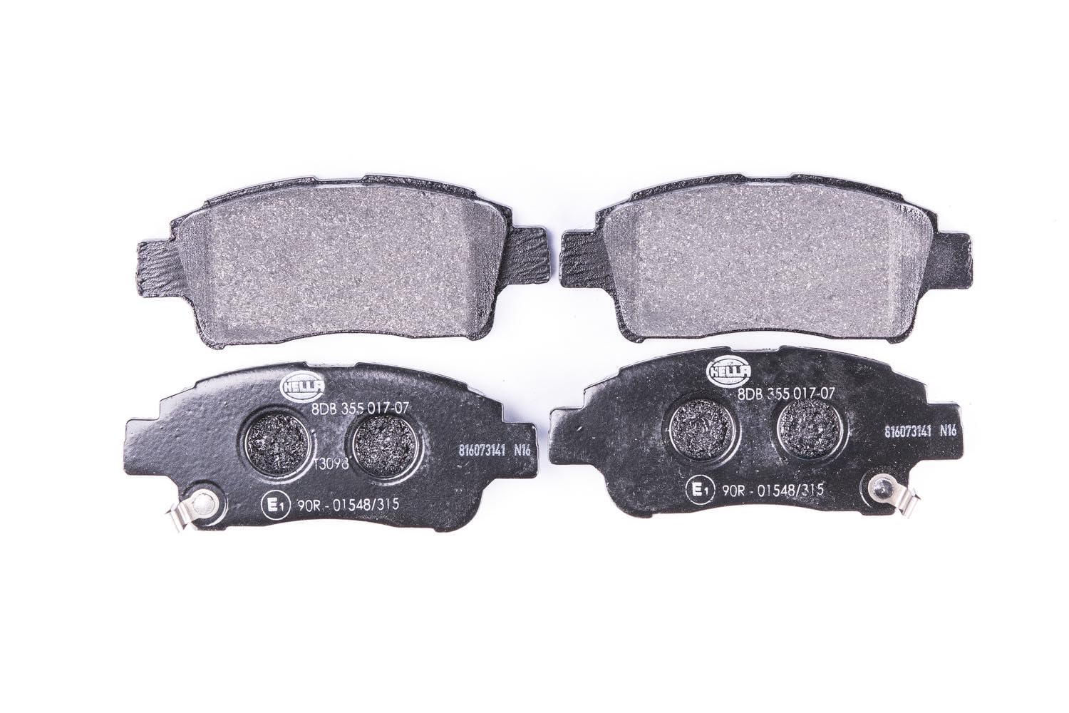 HELLA 8DB 355 017-071 Brake pad set - with acoustic wear warning - T3098 - for e.g. TOYOTA